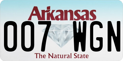 AR license plate 007WGN