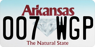 AR license plate 007WGP