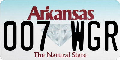AR license plate 007WGR