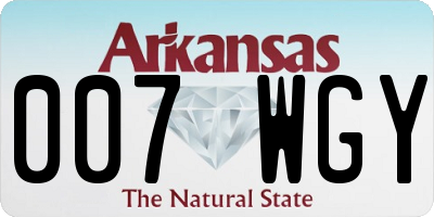 AR license plate 007WGY