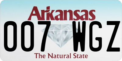 AR license plate 007WGZ