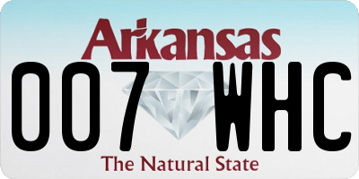 AR license plate 007WHC