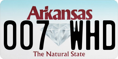AR license plate 007WHD