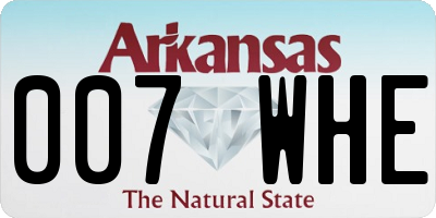 AR license plate 007WHE