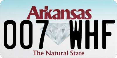 AR license plate 007WHF