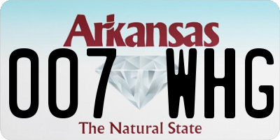 AR license plate 007WHG