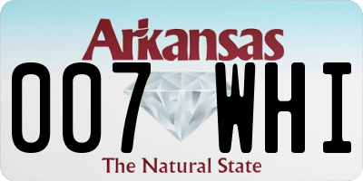 AR license plate 007WHI