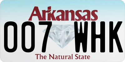 AR license plate 007WHK