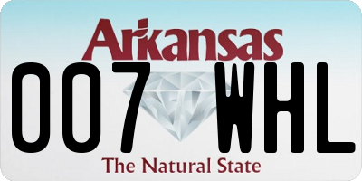 AR license plate 007WHL