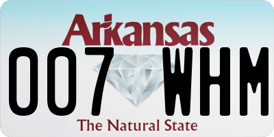 AR license plate 007WHM