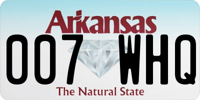 AR license plate 007WHQ