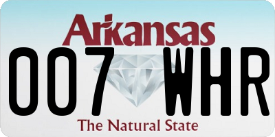 AR license plate 007WHR