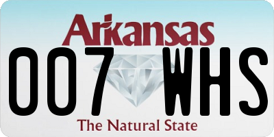 AR license plate 007WHS