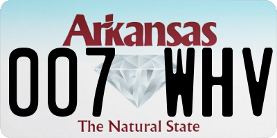 AR license plate 007WHV