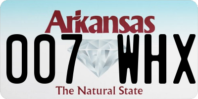 AR license plate 007WHX