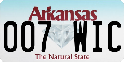 AR license plate 007WIC