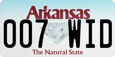 AR license plate 007WID