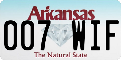 AR license plate 007WIF