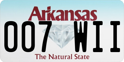 AR license plate 007WII