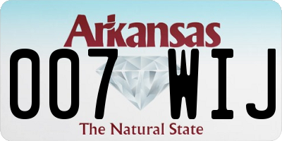 AR license plate 007WIJ