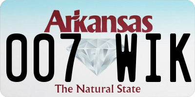 AR license plate 007WIK