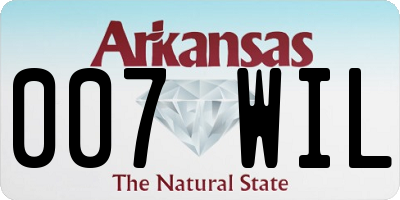 AR license plate 007WIL