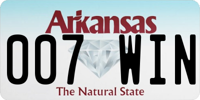 AR license plate 007WIN
