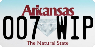 AR license plate 007WIP
