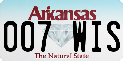 AR license plate 007WIS