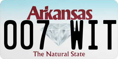 AR license plate 007WIT
