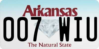 AR license plate 007WIU