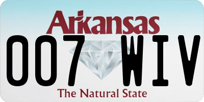 AR license plate 007WIV