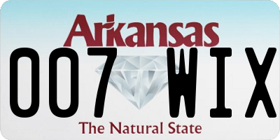AR license plate 007WIX