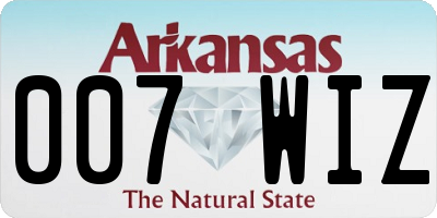AR license plate 007WIZ
