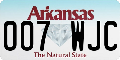 AR license plate 007WJC