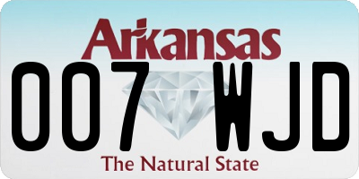 AR license plate 007WJD