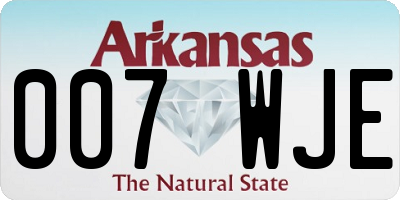 AR license plate 007WJE