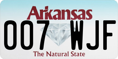 AR license plate 007WJF
