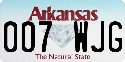 AR license plate 007WJG