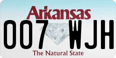 AR license plate 007WJH