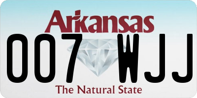 AR license plate 007WJJ