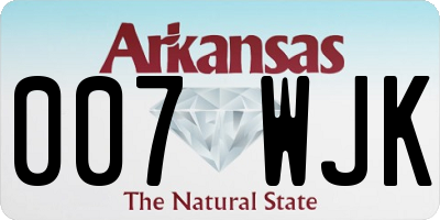 AR license plate 007WJK
