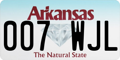 AR license plate 007WJL