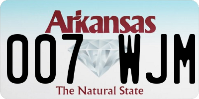 AR license plate 007WJM