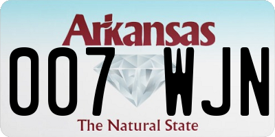 AR license plate 007WJN