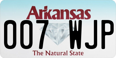 AR license plate 007WJP