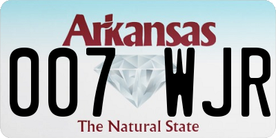 AR license plate 007WJR