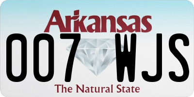 AR license plate 007WJS