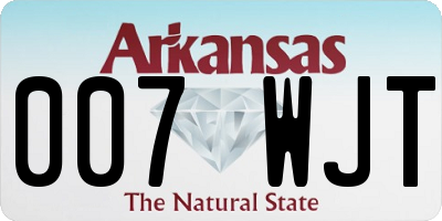 AR license plate 007WJT