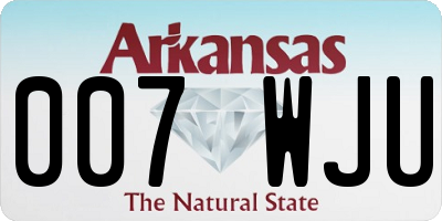 AR license plate 007WJU